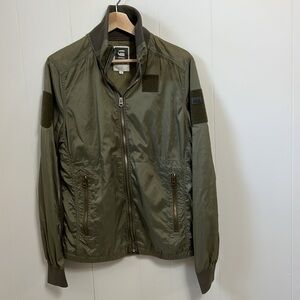 G STAR RAW BENARES Overshirt Lightweight Athletic Jacket Olive Green Fatigue M